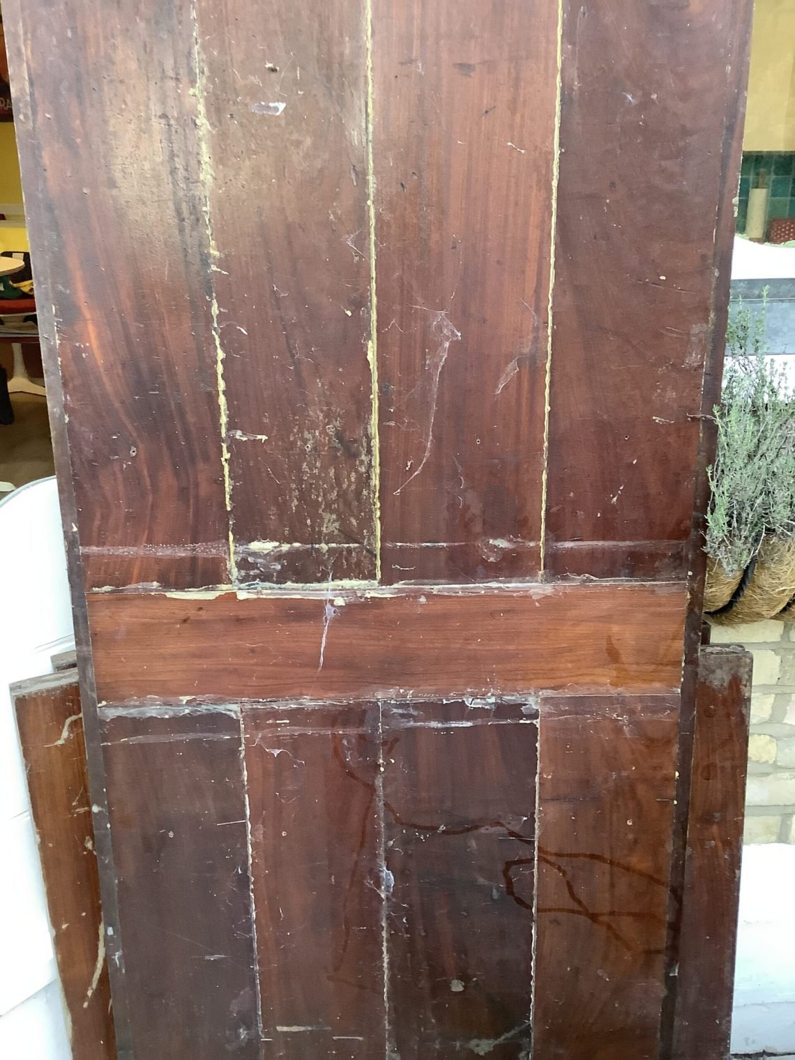 A rather clumsy effort gluing the stiles, this is how the door was received.