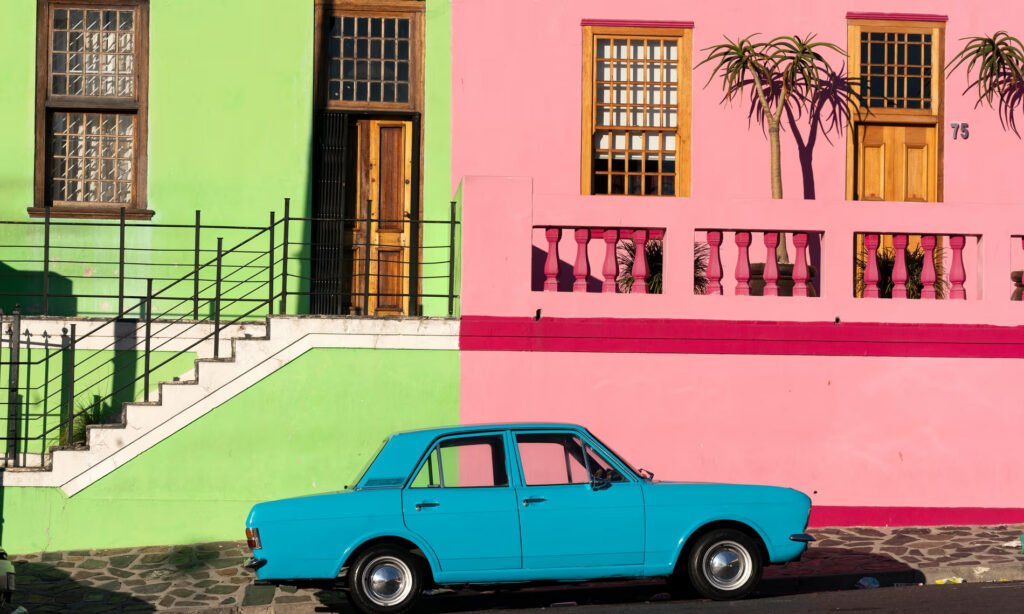A MkII Cortina in Bo-Kaap, a colourful neighbourhood in Cape Town, South Africa