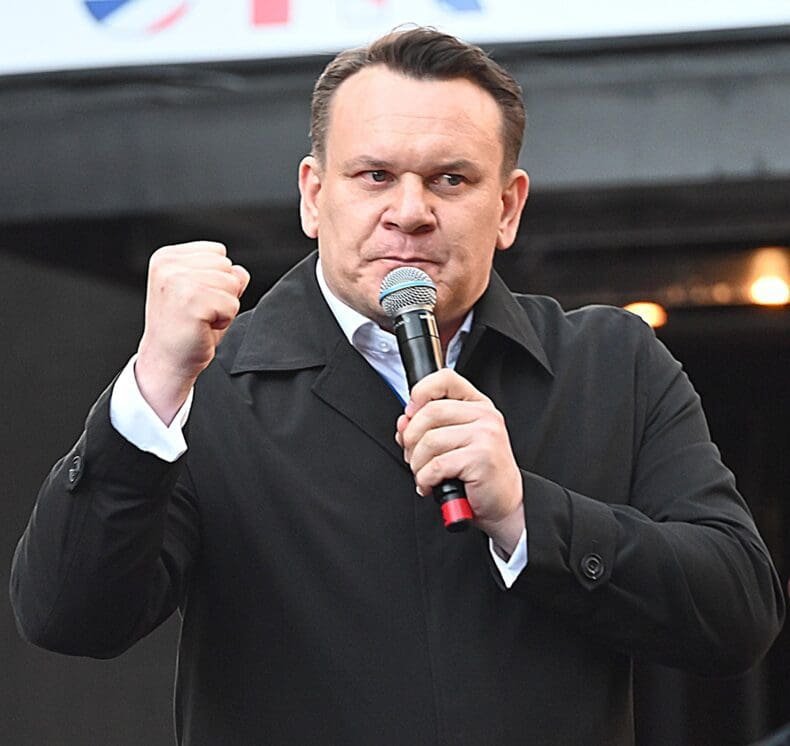 Dominik Tarczyński at Tommy Robinson's 'Unite the Kingdom' 13 September 2025