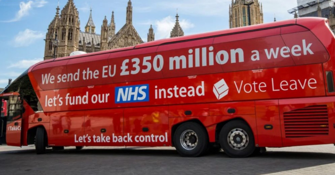 Brexit NHS pledge bus