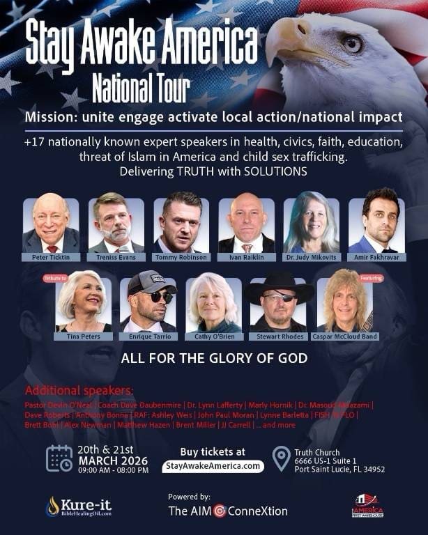 Stay Awake America tour speakers 2026