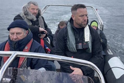 Danny Tommo in boat
